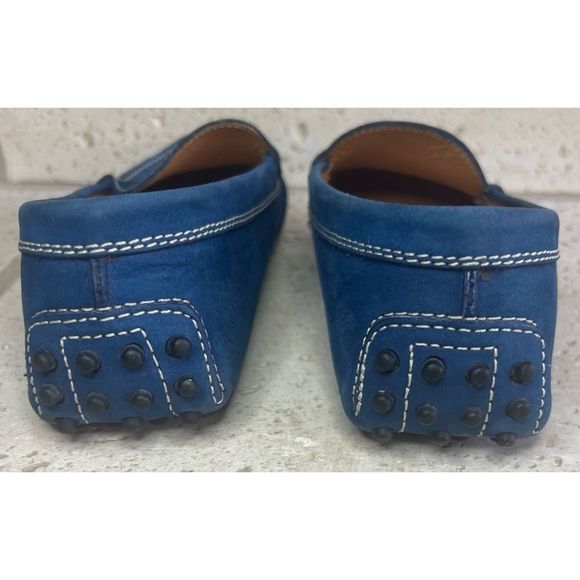 Tod's Wonen’s Blue Leather Gommino Driving Loafers Size 6 1/2 - Picture 6 of 13